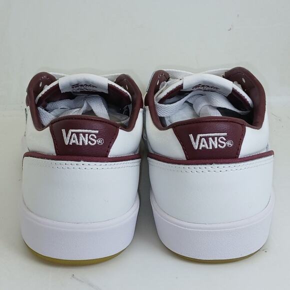 Vans Lowland Women's New w/Tags White/Burgundy Logo - Size 8 1/2 - Picture 4 of 7